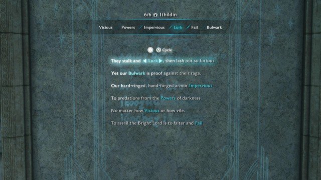 Shadow of War Gorgoroth Door Poem