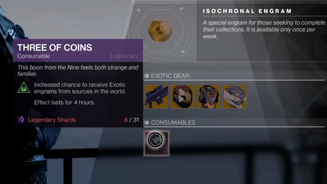 Destiny 2 Three of Coins