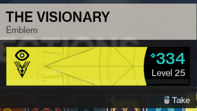 Destiny 2 Visionary Emblem Inventory