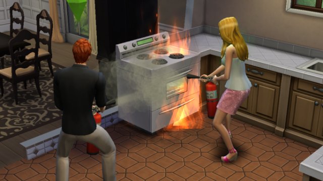 The Sims 4 Extinguishing the Fire