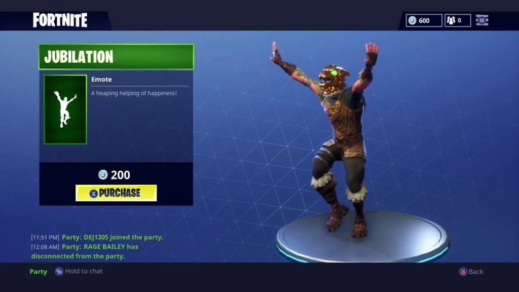 Jubilation Fortnite Emote