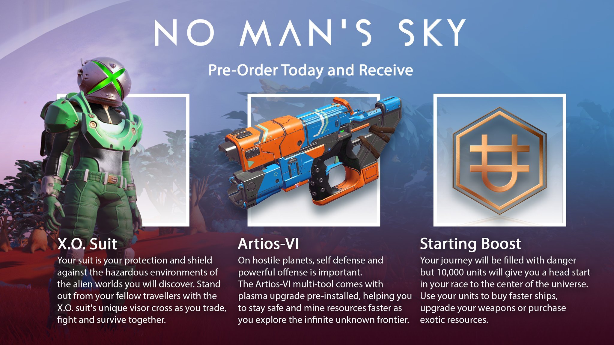 No Man's Sky Xbox One logo head pre order