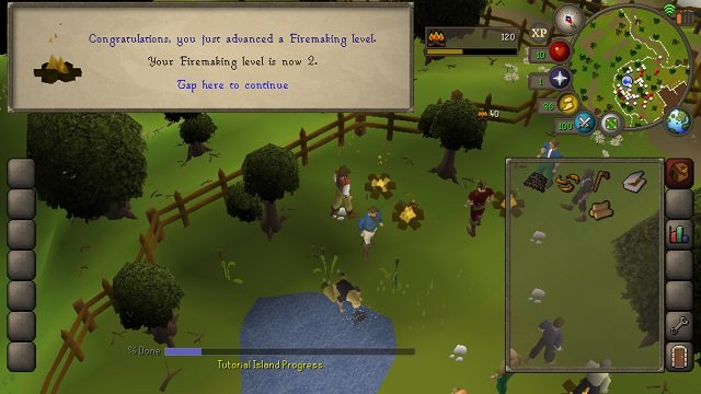 Tutorial Island in Old School RuneScape Mobile.