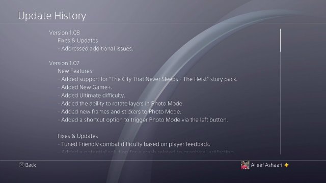 Spider-Man PS4 1.08 Update