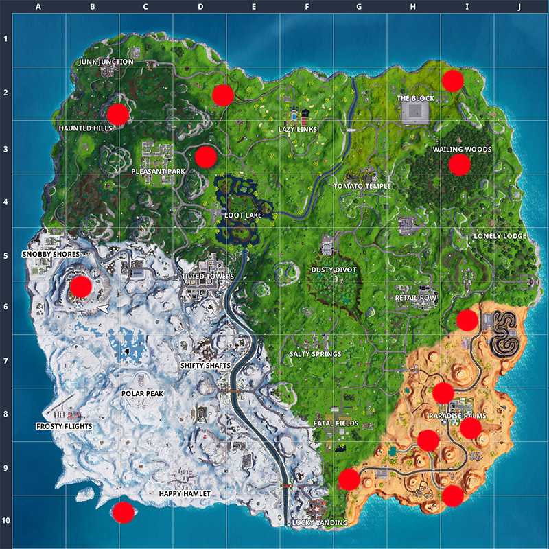 Fortnite season 7 week 7 challenges cheat sheet