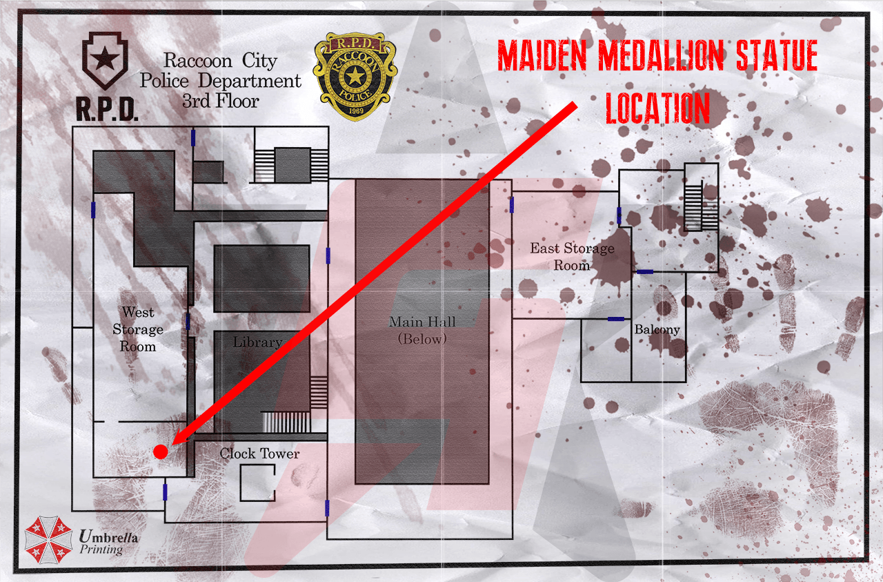 Maiden Medallion Statue Location