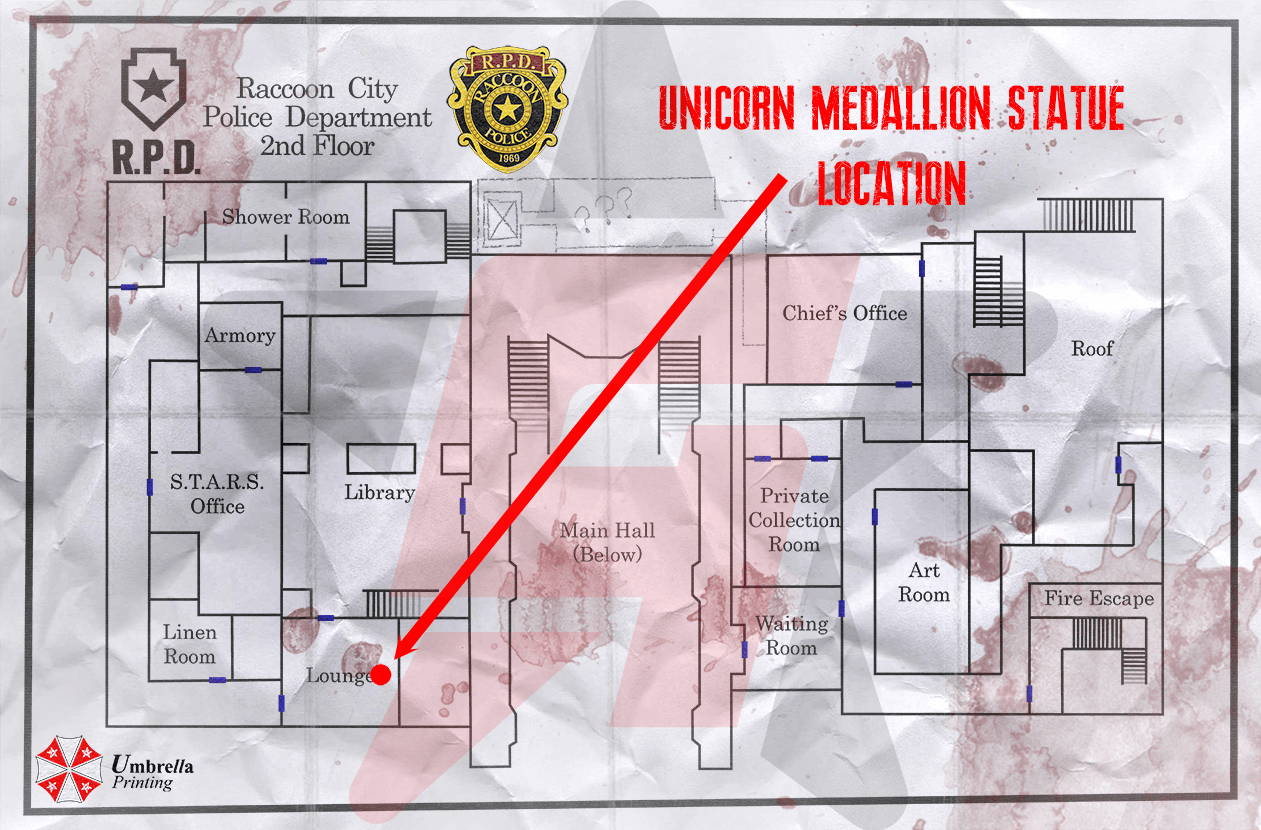 Unicorn Medallion Statue Location