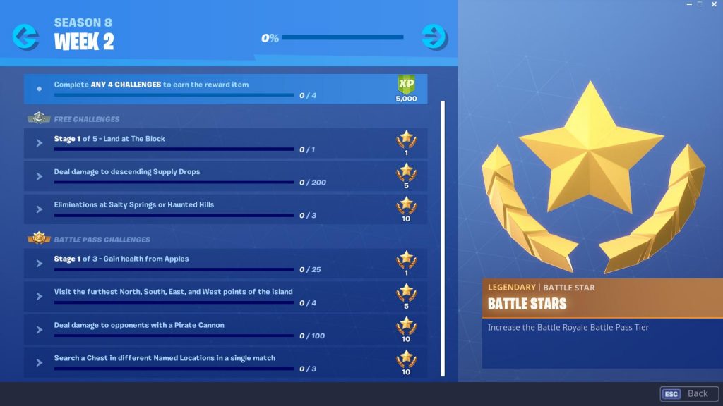 fortnite season 8 week 2 challenges