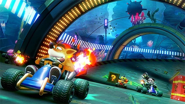 Crash Team Racing Nitro-Fueled split screen