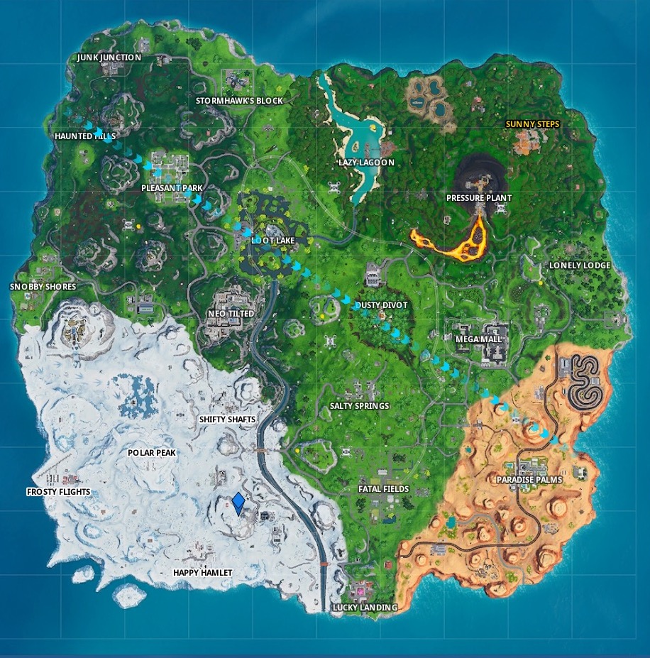 Fortnite Fortbyte 48 Location map