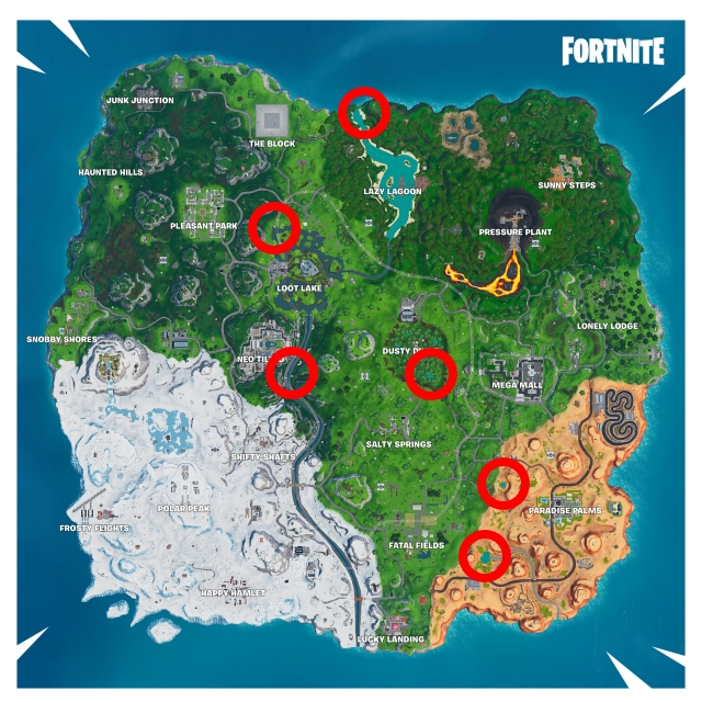 Fortnite 14 Days of Summer Challenges cheat sheet
