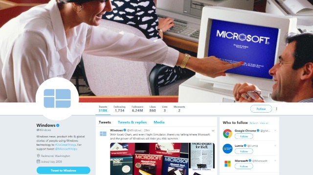 The Windows Twitter page is teasing something Windows 1.0-related.