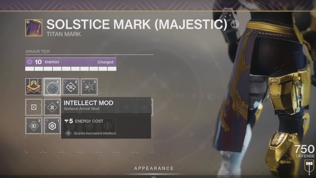 Destiny 2: Shadowkeep armor customization Armor mods energy values