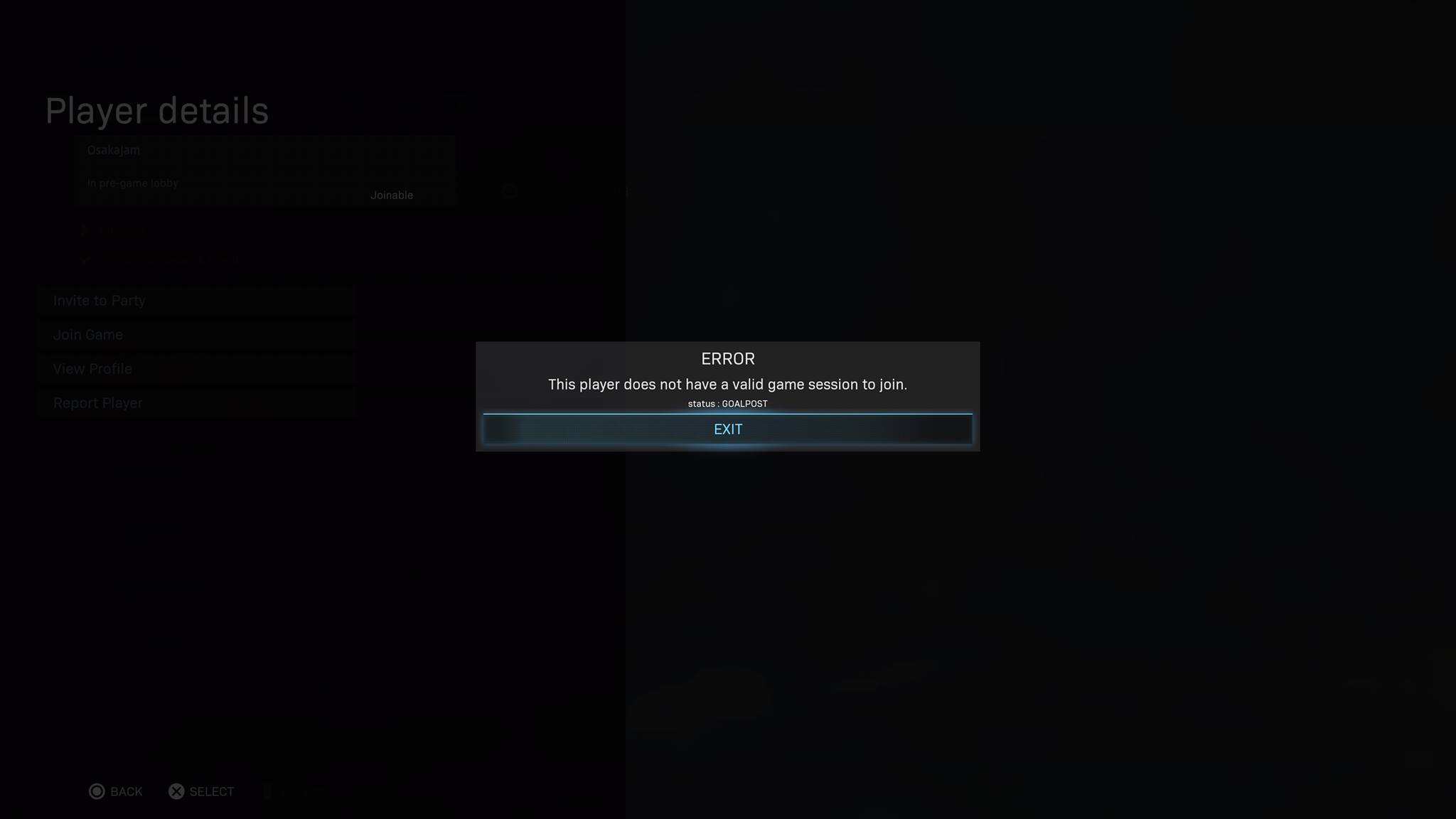 Modern Warfare Valid Game Session Error