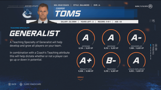 nhl 20 franchise mode