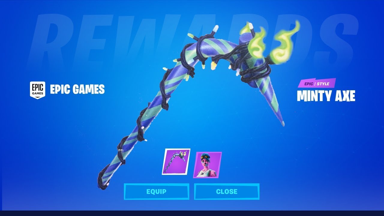 Fortnite Minty Pickaxe Merry Mint Axe