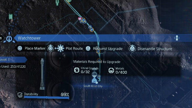 Death Stranding Dismantle Structure Map
