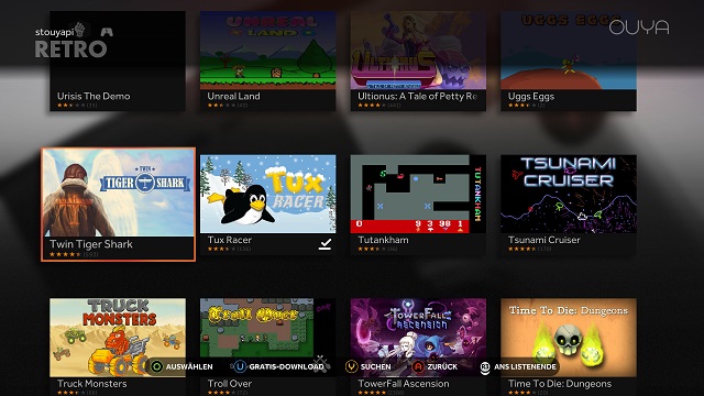 OUYA Marketplace Towerfall Tux Racer