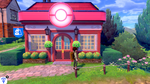 Pokemon Sword and Shield center outside fortune teller