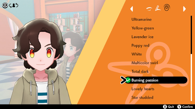 Pokemon Sword and Shield eye color change