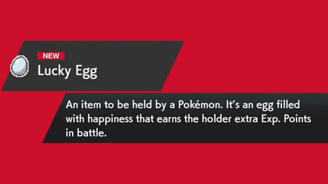Pokemon Sword and Shield Lucky Egg