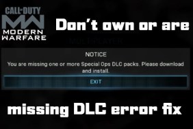 Modern Warfare missing DLC packs error