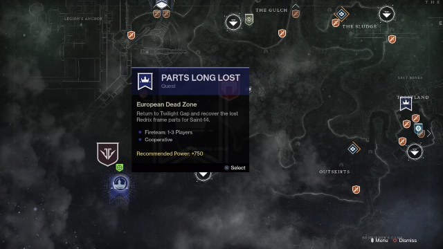 destiny 2 parts long lost mission location