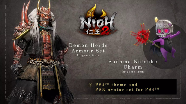 Nioh 2 preorder bonuses Demon Horde Armor Set