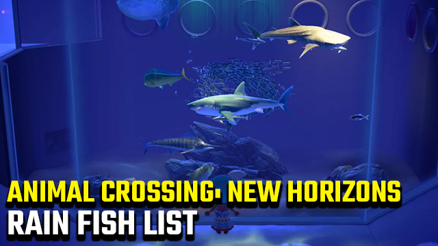 ANIMAL CROSSING NEW HORIZONS RAIN FISH