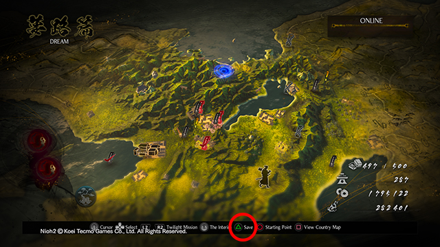 How to save in Nioh 2