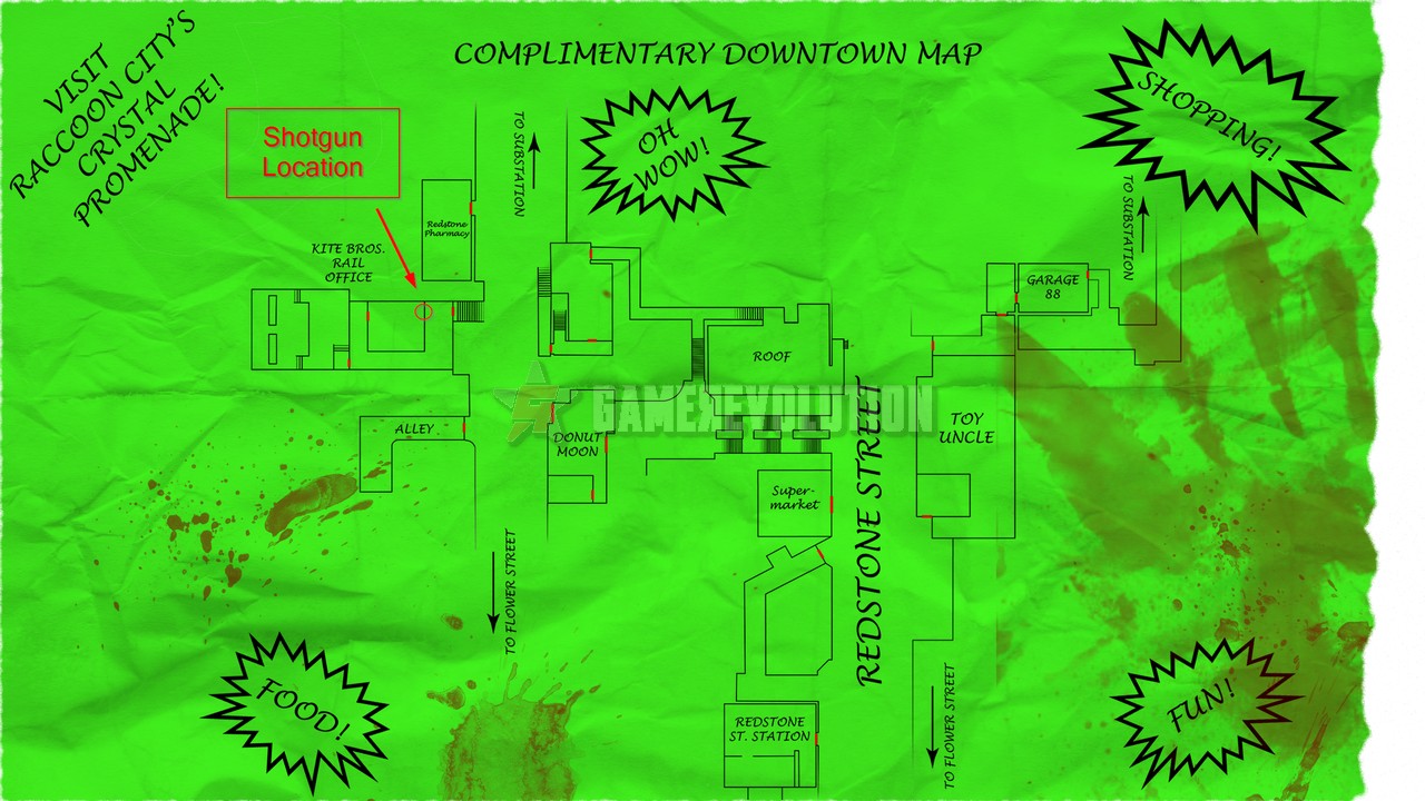 Resident Evil 3 Remake Shotgun Location Map