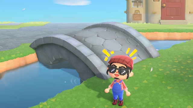 How do I make an Animal Crossing diagonal bridge laughing