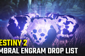 Destiny 2 Umbral Engram Drop List