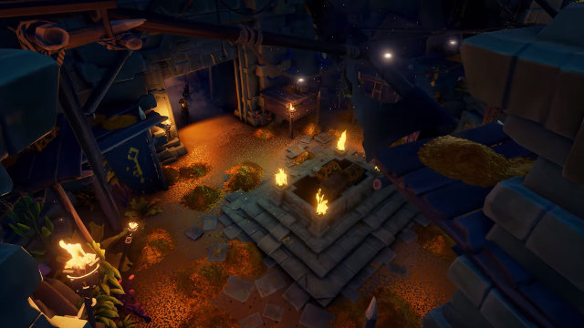 Sea of Thieves September update Vaults of the Ancients gold and torches