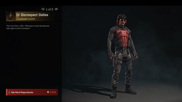 How to play as Dr Disrespect in Rogue Company