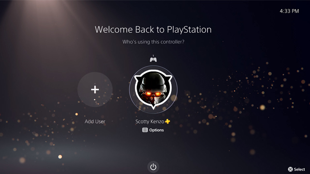 ps5 ui login screen