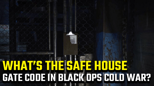 Black Ops Cold War Safe House Gate Code combo