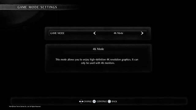 Nioh Collection PS5 Mode, 4K Mode, and 120fps mode differences