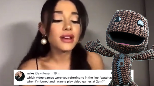 ariana grande video game sackboy