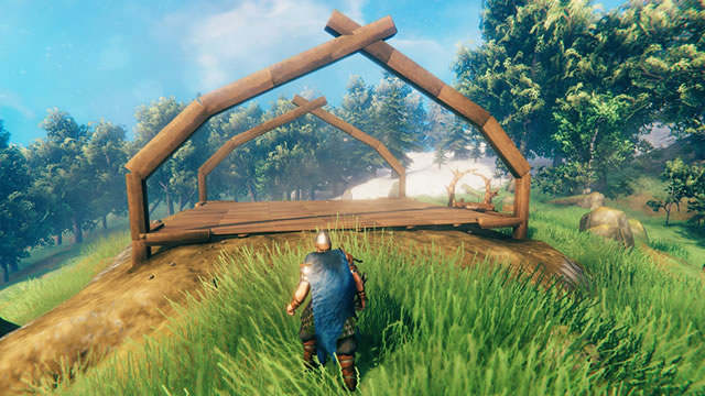 Valheim building supports guide - step two roof structures