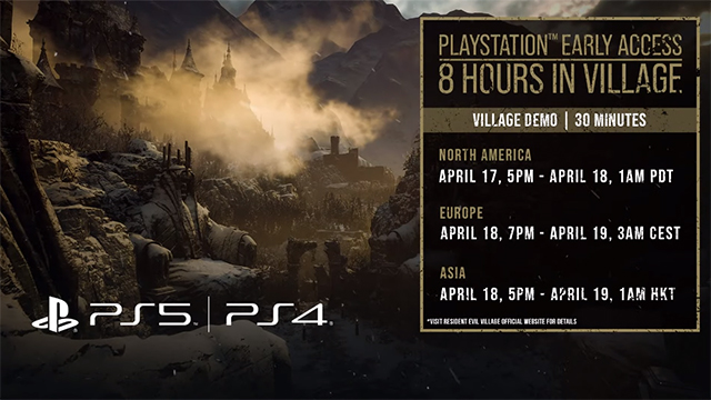 Resident Evil: Village demo times and platforms