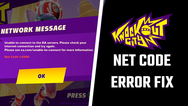 Knockout City Net Code error fix