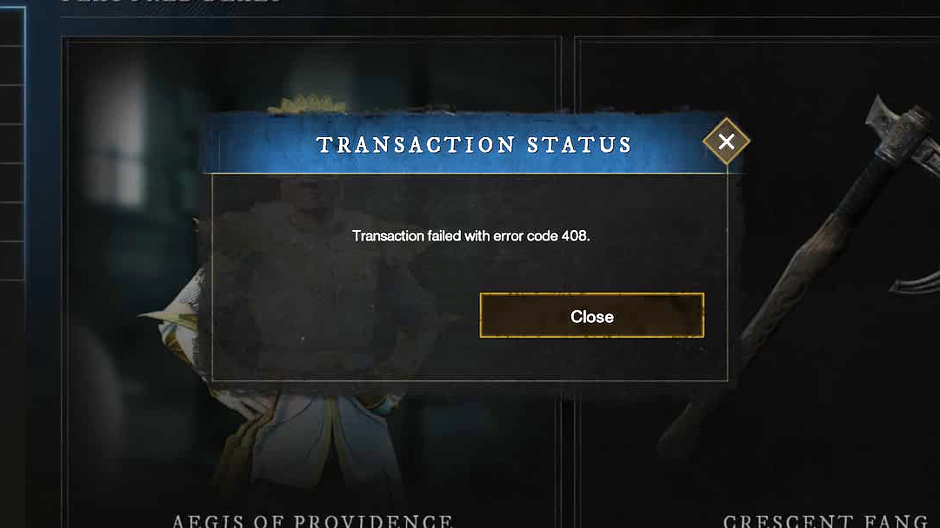 New World Transaction Failed