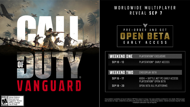 call of duty vanguard open beta codes