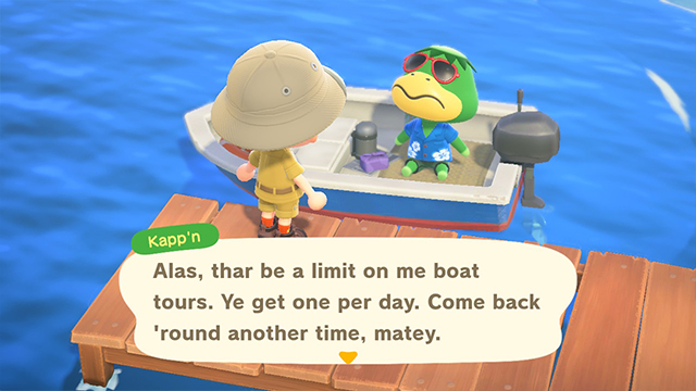 Animal Crossing: New Horizons Kapp'n Boat Tours Limit