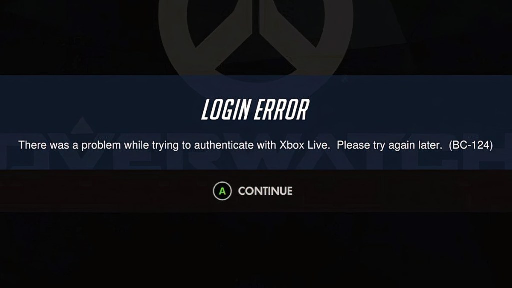 Overwatch 2 error code BC-124 fix