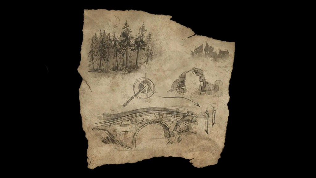 Hogwarts Legacy Map with Floating Candles Ghost of Our Love puzzle solution