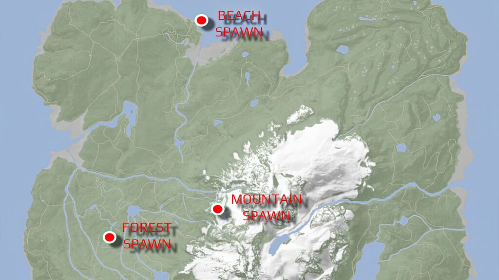 Sons of the Forest Spawn Locations Map