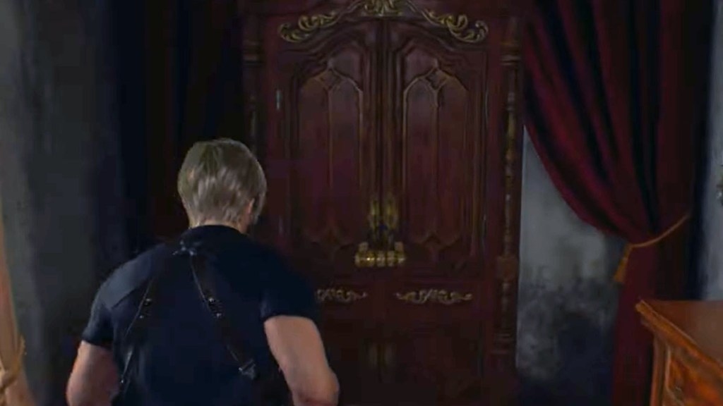 Resident Evil 4 remake Village Chiefs Manor code cabinet