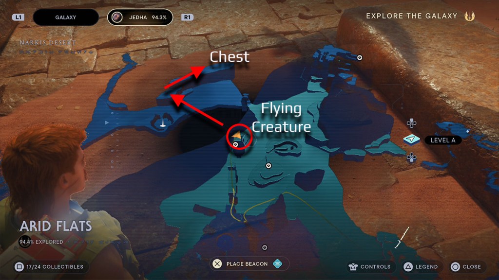 Star Wars Jedi Survivor Desert Ridge Chest Map